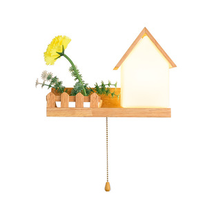 Lampes murales en <span class=keywords><strong>bois</strong></span> pour chambres à coucher, style simple, moderne et nordique, lampe chaude pour <span class=keywords><strong>escalier</strong></span>, balcon, hôtel, lampe pour plantes - Product Image 4