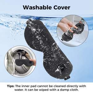 Maschera per occhi riscaldata senza fili ricaricabile per gli occhi senza rughe tessuto migliorato per dormire maschera per gli occhi a 4 livelli di temporizzazione - Product Image 6