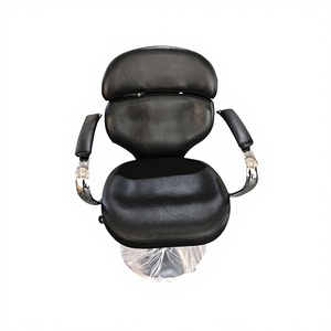 Fauteuil de Barbier Personnalisé en Stock pour Hommes, Spécifique Salon, en Cuir, Luxe Léger, Pivotant, avec Accoudoirs Réglables en Hauteur, pour Salon de Coiffure - Product Image 1