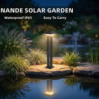 Lampadaire solaire LED moderne, IP65, étanche, carré, en aluminium, avec détecteur de mouvement, éco-responsable, pour jardin extérieur, allée, cour