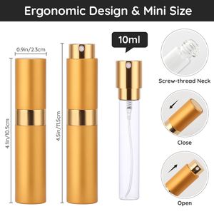 Wholesale Travel Portable <b>Mini</b> 10ml Colorful Twist Aluminum Refillable Perfume Atomizer <b>Bottle</b> - Product Image 3