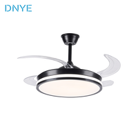 Ventilateur de plafond LED intelligent avec éclairage, design moderne et minimaliste, 42 pouces, pour la décoration intérieure de la maison