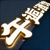 Letreros Comerciales Personalizados de Fábrica, Letras de Canal 3D LED Acrílicas, IP65 Impermeables, Letreros Publicitarios para Exteriores, Parques y Tiendas