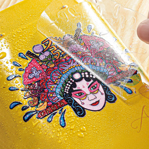 Chai Jar nhãn 3D logo vàng lá ridescent Vàng Laser bạc tinh thể trong suốt Nhãn dán nhãn tùy chỉnh UV chuyển dán - Product Image 4