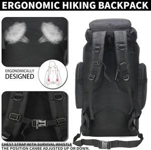 <span class=keywords><strong>Sac</strong></span> à <span class=keywords><strong>dos</strong></span> de randonnée et de camping Spoir Tactical en nylon imperméable 70L/<span class=keywords><strong>100L</strong></span> avec système MOLLE, motif camouflage pour 3 jours d'escalade - Product Image 5