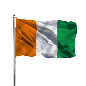 Envío rápido al aire libre volando 100% poliéster tamaño personalizado Bandera de <span class=keywords><strong>Costa</strong></span> de Marfil - Product Image 5