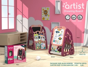 Boyama çizim beyaz tahta standı 2 in 1 çift taraflı çocuk yazı tahtası braketi çift taraflı çizim kurulu katlanabilir - Product Image 4