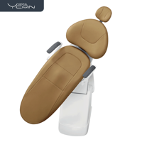 Fauteuil dentaire de type ADEC avec confort maximal, siège rotatif à 30 degrés en cuir, dossier anti-collision, base métallique de 14 mm, ergonomique