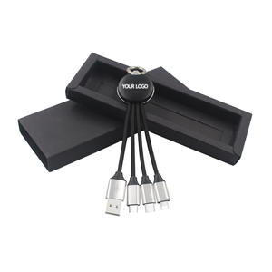 Toptan promosyon hediye özel Logo lazer kazınmış anahtarlık Usb kablosu yüksek kalite <span class=keywords><strong>3</strong></span> in 1 USB kablosu LED aydınlatma logolu - Product Image 3