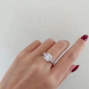 Anillo Xinfly de Oro 18K con Diamantes de 1CT Corte Esmeralda y Azúcar de Roca, Clásico para Boda y Compromiso, Venta al por Mayor - Product Image 2