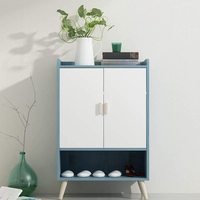 Nouvelle Arrivée : Meuble à Chaussures de Hall Compact et Économique avec Pieds en Bois Surélevés, Rangement Anti-Poussière pour la Maison