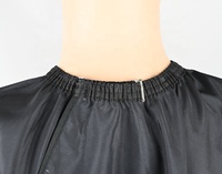 KIKI NEWGAIN Cape de coiffure imperméable en polyester pongé, vente en gros, col en silicone, logo personnalisable pour usage professionnel en salon