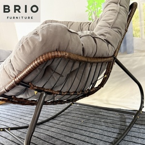 Factory Hot <strong>Sale</strong> Oversized Modern Design Indoor/Outdoor <strong>Rocking</strong> <strong>Chair</strong> Sturdy Comfy Rocker Recliner Large Lounging <strong>Chair</strong> Beige - Product Image 6