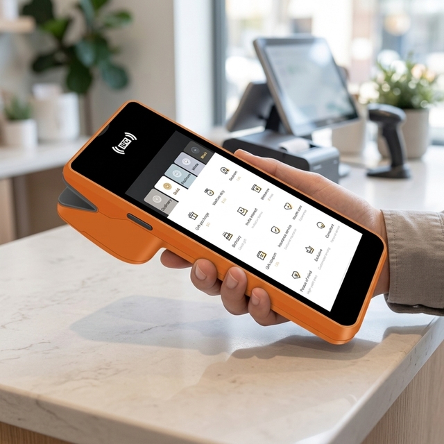 5.45 Inch NFC Card Reader POS All-in-One Capacitive Touch Screen Android OS 1 Year Warranty-58mm Thermal for Business Retail