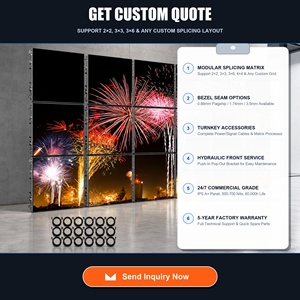 Videowall LCD da 55 Pollici con Cornice Sottile, Servizio Frontale Idraulico, Ingresso DP <span class=keywords><strong>DVI</strong></span> RS232 per <span class=keywords><strong>Display</strong></span> Aziendali e Showroom - Product Image 6
