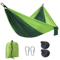 Hamac d'extérieur léger en nylon, simple ou double, pliable, accessoire de camping avec sac de transport pour les voyages