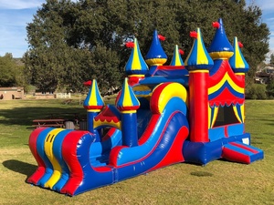 Castillo de salto seco y húmedo inflable, <span class=keywords><strong>cama</strong></span> de salto, tobogán para niños, gorila inflable, deslizamiento y tobogán de doble carril para niños y adultos - Product Image 2