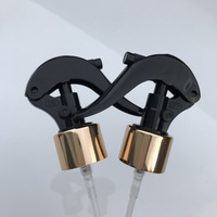 Pulvérisateur à pompe anti-fuite en aluminium-plastique noir 24/410 pour bouteille d'eau avec mini-gâchette de pulvérisation sous pression