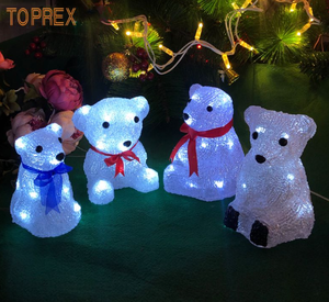 ของตกแต่ง Toprex 2025ไฟ LED ปีใหม่, ตุ๊กตาหมีตุ๊กตาในหมู่บ้านสำหรับตกแต่งกลางแจ้ง CE ROHS - Product Image 5