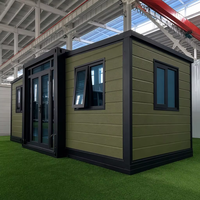 Installation rapide, aménagement flexible, prix spécial, maison conteneur mobile et extensible de 10 pieds, une chambre.