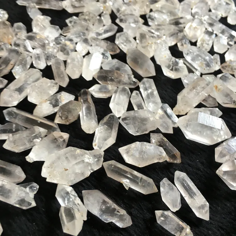Barato 100% Natural brillante herkimer diamantes doble terminado original de diamante de herkimer de cristales de cuarzo