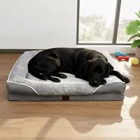 Fabricant Vente en Gros Écologique Multicolore Oxford Peluche Velours Chien Chat Lit Canapé Hiver Lavable Éponge Remplir Motif Solide