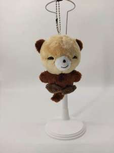 Harige Zachte Plushie Mini Beer Dier Sleutelhanger Custom Ontwerp Gevulde Pop Sleutelhanger Knuffel Voor Autosleutels Tassen - Product Image 2