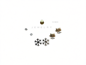 Orecchini in Stile Francese in Lega di Zinco Placcata Oro con Zirconi a Forma di Fiocco di Neve, Gioielli da Donna con Perno in Argento 925 - Product Image 1