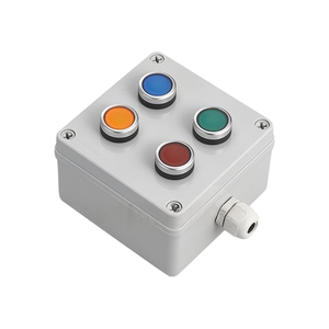 Caja de control de montaje en superficie de plástico ABS impermeable IP65 con 4 botones de doble fila y auto-reinicio, caja de botones - Product Image 4