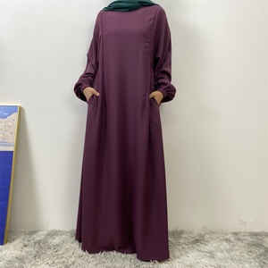 Premium Nida Women's Dresses Nursing Mother <b>Abaya</b> With Side Zip Islamic Clothing Women Puff Sleeves Breastfeeding <b>Abaya</b> (6822) - Product Image 4