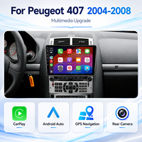 Autoradio avec écran tactile capacitif de 9 pouces, GPS intégré, caméra de recul pour Peugeot 407 2004-2008, fourni par l'usine
