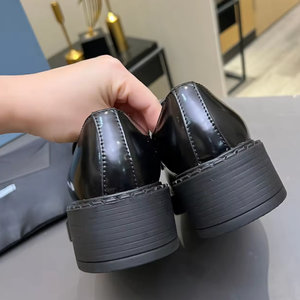 Top Correct Version Leather Casual <b>Shoes</b> Luxury Designer Slip-on Trendy Platform Loafers <b>Ladies</b> Height Increasing Dress <b>Shoes</b> - Product Image 6