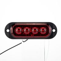 Feux latéraux à lentille 4LED Black Hawk Series E8 pour camion de classe 8, 12-24V, feux de remorque BESTOEM modèle BST-4SMD, compatible avec MK-020
