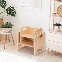 Ensemble table et chaises modernes en bois véritable écologique pour la lecture, les collations et les jeux des tout-petits – Idéal pour la salle de jeux et le salon