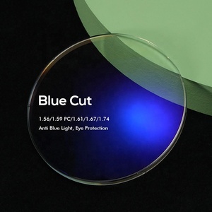 เลนส์ออพติคอลไฮโดรโฟบิกตัดสีฟ้า1.61 UV420เลนส์ตา HMC EMI - Product Image 1