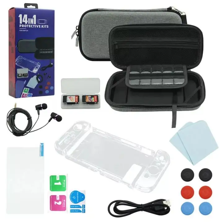 HONSON 14 dalam 1 Aksesori Video Game & Aksesori untuk konsol n-switch grosir untuk Nintendo switch HS-SW125 Gua TOPWOLF