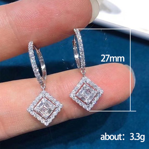 Orecchini Pendenti Vintage con Cristalli Pavé per Donne, Eleganti Accessori per Ufficio e Uso Quotidiano - Product Image 5