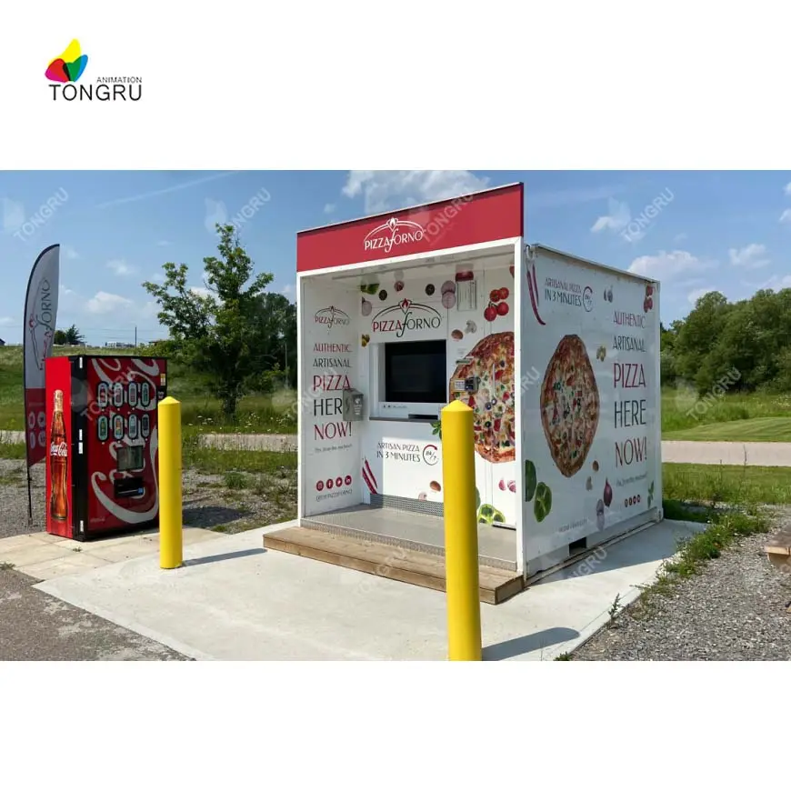 Máquina de venda de pizza infantil personalizada feliz máquina de venda com controle on-line e sistema de gerenciamento