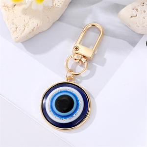 Gros Sac Charmes Porte-clés Grand Rond Bleu Chanceux Turc Evil Eye Porte-clés Pour Femmes Hommes - Product Image 3