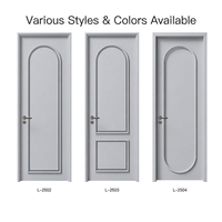 Custom Modern Solid Wood Interior Door Lacquer Finish High Density Natural Timber Luxury Villa Entryway Living Room Sturdy