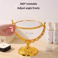 Miroir de coiffeuse double en plastique de style rétro européen, miroir de maquillage style princesse, populaire sur internet