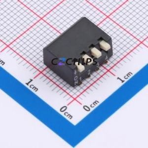 DSPV-04-LS-GET DIP Switch SMD,P=2.54mm Switch Piano Key Single Pole Single Throw 4 2.54mm - Product Image 1