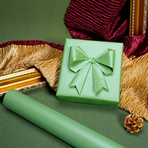 Rollo de Papel de Regalo Verde Salvia Mate Perlado de 10 m de Largo, Color Sólido para Envolver Regalos de Boda, Decoración de Cajas de Regalo para Despedida de Soltera - Product Image 5