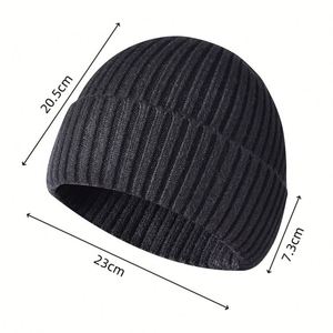 Manufacturer Custom Logo Embroidery Beanie Waffle Beanies Thick Warm Casual Ski Winter <b>Hats</b> Soft Winter <b>Hat</b> Knitted - Product Image 3