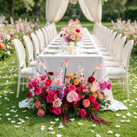 Fleurs de mariage rose vif printanières, roses artificielles en soie, lys calla, chemin de fleurs pour allée de mariage, décoration de mariage