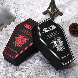 Wholesale Halloween Vampire Theme Coffin Jewelry <b>Box</b> Velvet Insert Red Skull Gothic Ring <b>Earring</b> Necklace Jewelry Set <b>Box</b> - Product Image 3