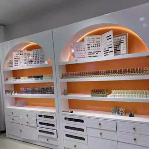 Étagère murale moderne en bois pour vernis à ongles, organisateur de maquillage, armoire à vernis à ongles et colle - Product Image 5