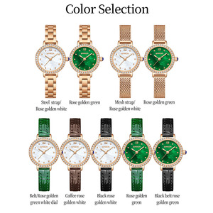 Sanda 1153 Women Thin Quartz <b>Watch</b> Diamond Inlaid Mother Of Pearl Dial Waterproof Ladies Wristwatch - Product Image 3