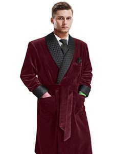 <span class=keywords><strong>Veste</strong></span> longue <span class=keywords><strong>de</strong></span> smoking pour <span class=keywords><strong>homme</strong></span> avec ceinture, robe <span class=keywords><strong>de</strong></span> smoking en velours, col châle, robe <span class=keywords><strong>de</strong></span> chambre matelassée - Product Image 6