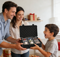Boîte de présentation à 3 rangées pour cartes sportives, boîte en aluminium PS/BG
